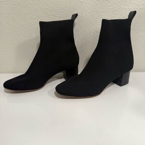 Everlane The Glove ReKnit Rib Knit Sock Ankle Boots Black Size 9 EUC